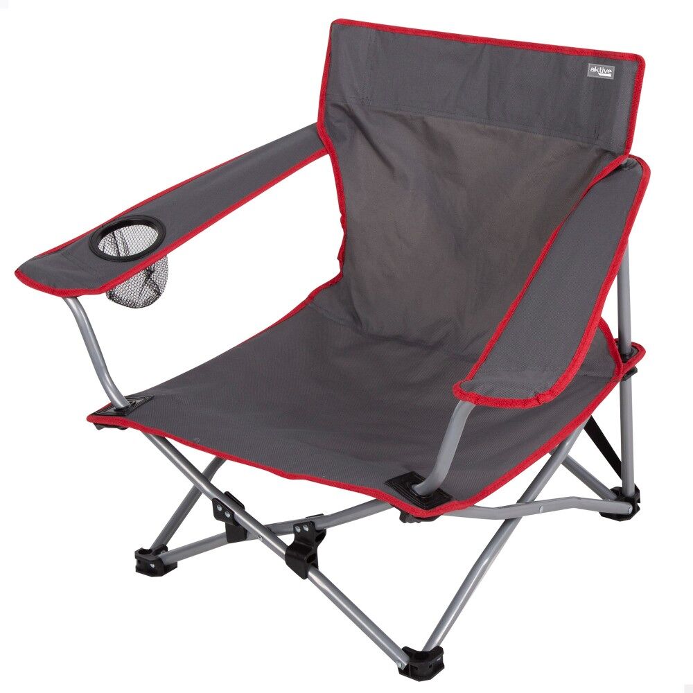 Aktive silla baja plegable camping gris
