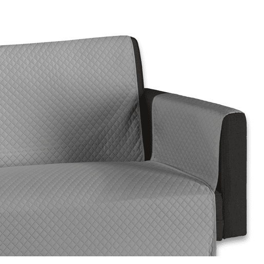 Capa protetora para sofá acolchoado chaise longue esquerda cinza claro Donegal Collections