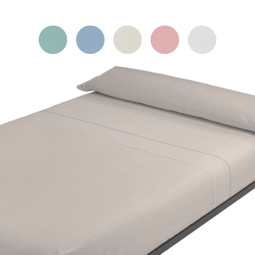 A folha lisa de três partes ajustou Cinza da cama de 135cm Donegal Collections