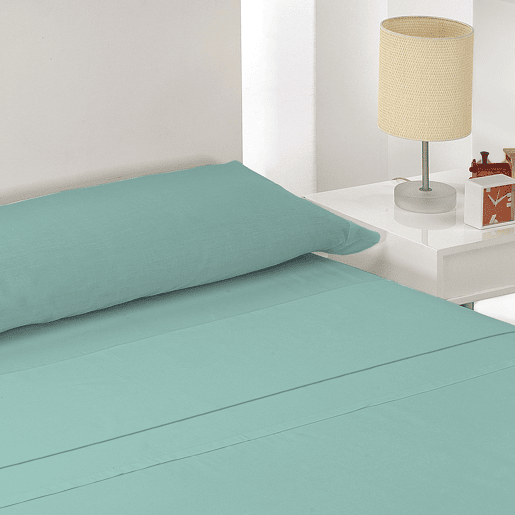 A folha lisa de três partes ajustou Água-Marinha da cama de 150cm Donegal Collections