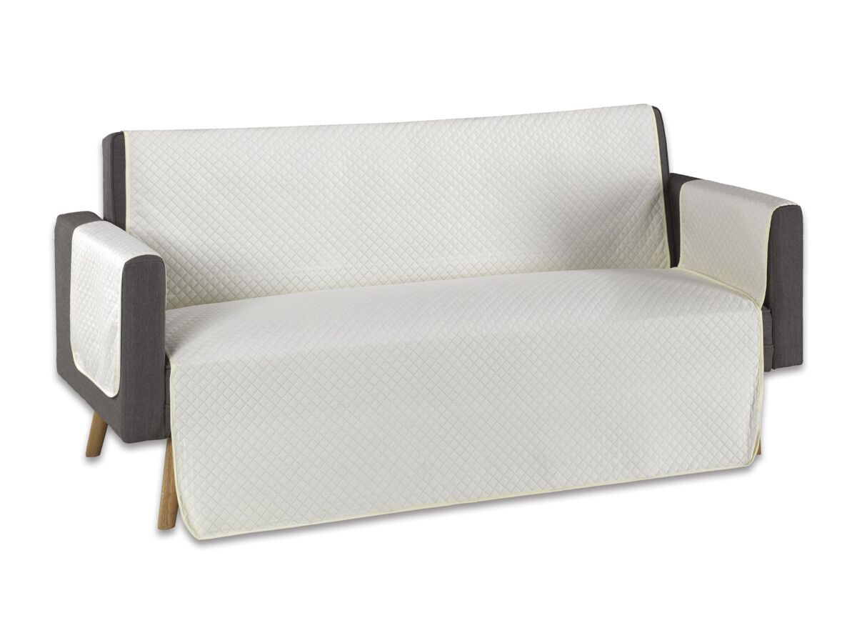 funda protectora de sofa acolchada 3 plazas crema donegal collections