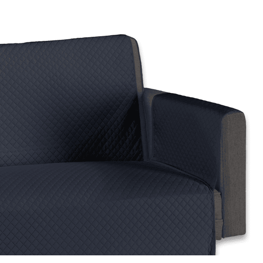 Capa protetora para sofá acolchoado chaise longue direita cinza escuro Donegal Collections