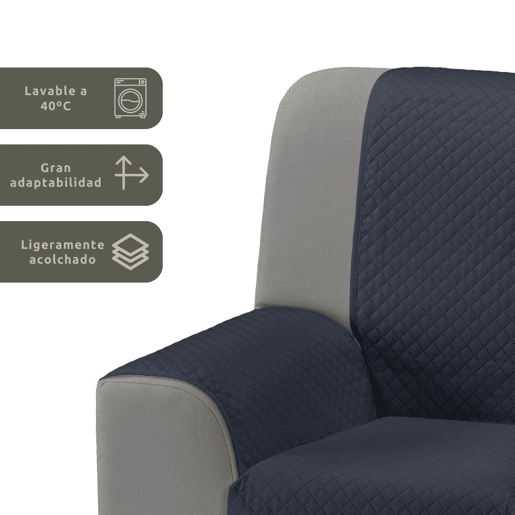 Capa protetora para sofá acolchoado chaise longue direita cinza escuro Donegal Collections