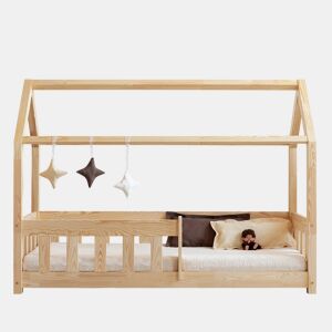 Cama cabana 70x140 base de ripas incluída Mila Madeira