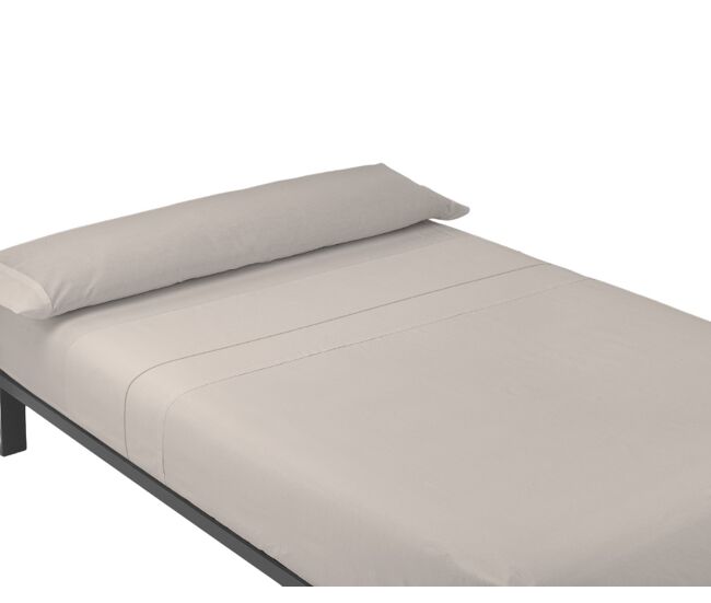 Juego de sábanas tres piezas liso gris cama de 150cm donegal collections