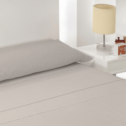 A folha lisa de três partes ajustou Cinza da cama de 150cm Donegal Collections