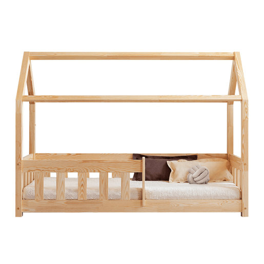 Cama de cabana 90x200 com base de ripas Mila Bois Cama de cabana 90x200 com base de ripas Mila Bois