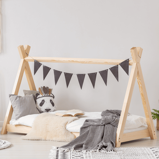 Cama cabana 90x190 estrado de ripas incluído Tessa Bois