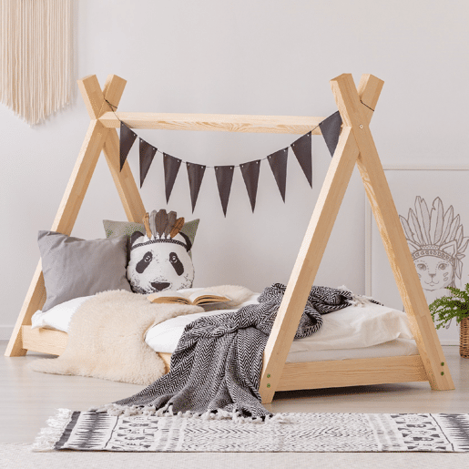 Cama cabana 90x190 estrado de ripas incluído Tessa Bois
