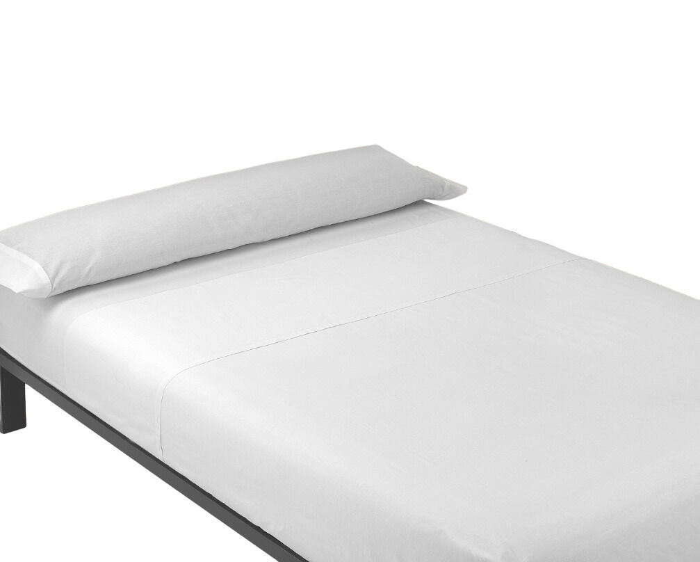 Juego de sábanas tres piezas liso blanco cama de 150cm donegal collections