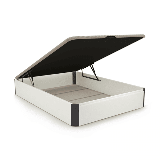 Sommier rebatível de luxo 3D Branco - Grafite 135x190 cm