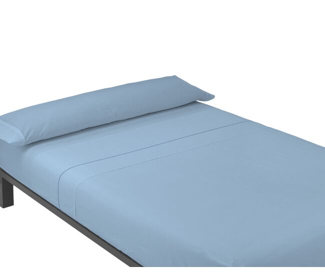 Juego de sábanas tres piezas liso azul cama de 135cm donegal collections