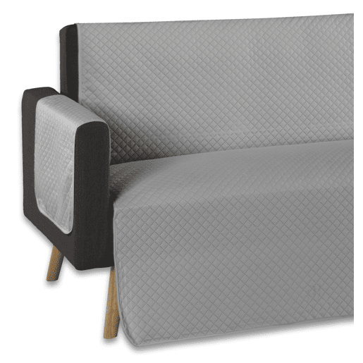 Capa protetora acolchoada para sofá de 3 lugares cinza claro Donegal Collections