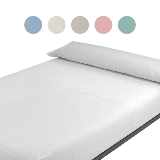 A folha lisa de três partes ajustou Blanco da cama de 90cm Donegal Collections