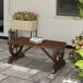 Banco de Jardín Madera de Abeto Outsunny Banco de Jardín Madera de Abeto Outsunny Marrón