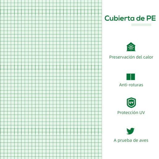 Outsunny Estufa 119x60x60cm Estufa de Jardim com 2 Janelas Enroláveis para Cultivo de Plantas Verduras Flores Verde Translúcido