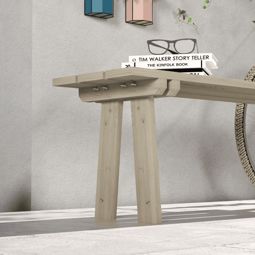 Outsunny Banco de Madeira Banco de Jardim de 2 Lugares Capacidade 220 kg Banco de Exterior para Pátio Terraço Piscina 130x38x45 cm Natural