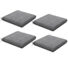 Outsunny Conjunto de Almofadas para Cadeiras 47x47x7 cm Conjunto de 4 Peças Almofadas para Cadeiras de Jardim Impermeáveis e com Proteção UV 50+ para Interior e Exterior Cinza