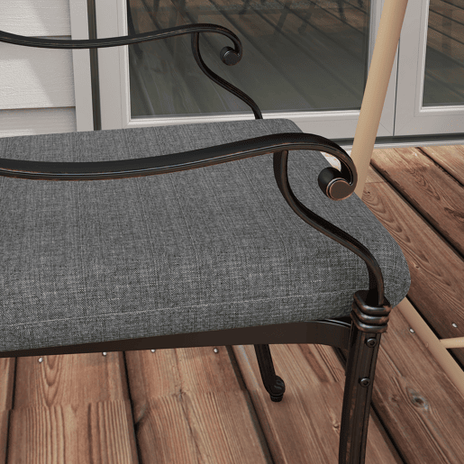 Outsunny Conjunto de Almofadas para Cadeiras 47x47x7 cm Conjunto de 4 Peças Almofadas para Cadeiras de Jardim Impermeáveis e com Proteção UV 50+ para Interior e Exterior Cinza
