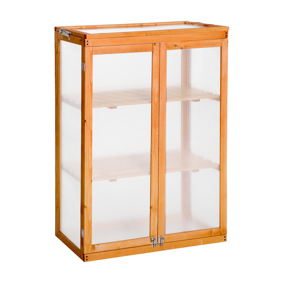 Invernadero de Jardín Madera de Abeto, Policarbonato Outsunny