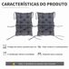 Cojines para silla Poliéster, Algodón Outsunny Cojines para silla Poliéster, Algodón Outsunny Gris Oscuro
