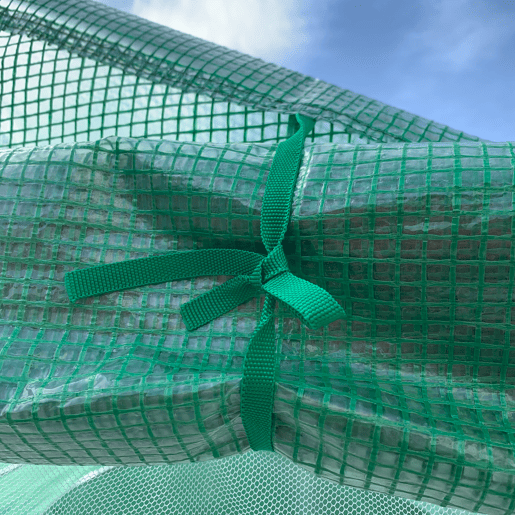 Outsunny Estufa de Túnel 3,5x3x2m Estufa de Jardim com Porta e 6 Janelas Enroláveis de Polietileno Metal Galvanizado para Cultivos de Plantas Flores Verde