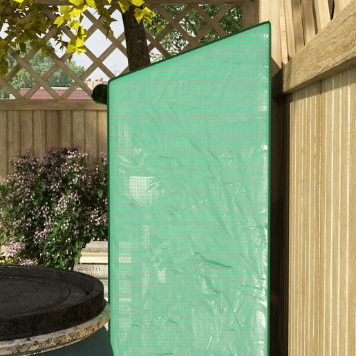 Outsunny Estufa de Jardim de 3 Níveis Estufa de Terraço com Prateleiras Teto Inclinado e 2 Portas com Fecho de Correr para Cultivo de Plantas em Pátio 143x46x141151 cm Verde