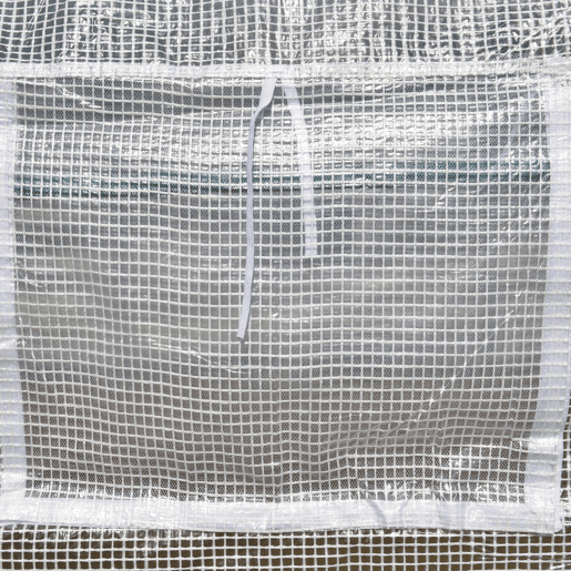 Outsunny Estufa Tipo Túnel de Jardim 600x300x200cm para Cultivo de Plantas Verduras com 8 Janelas e Porta Enroláveis com Zíper Aço Branco