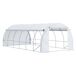 Invernadero de Túnel PE, Acero Galvanizado Outsunny Invernadero de Túnel PE, Acero Galvanizado Outsunny Blanco
