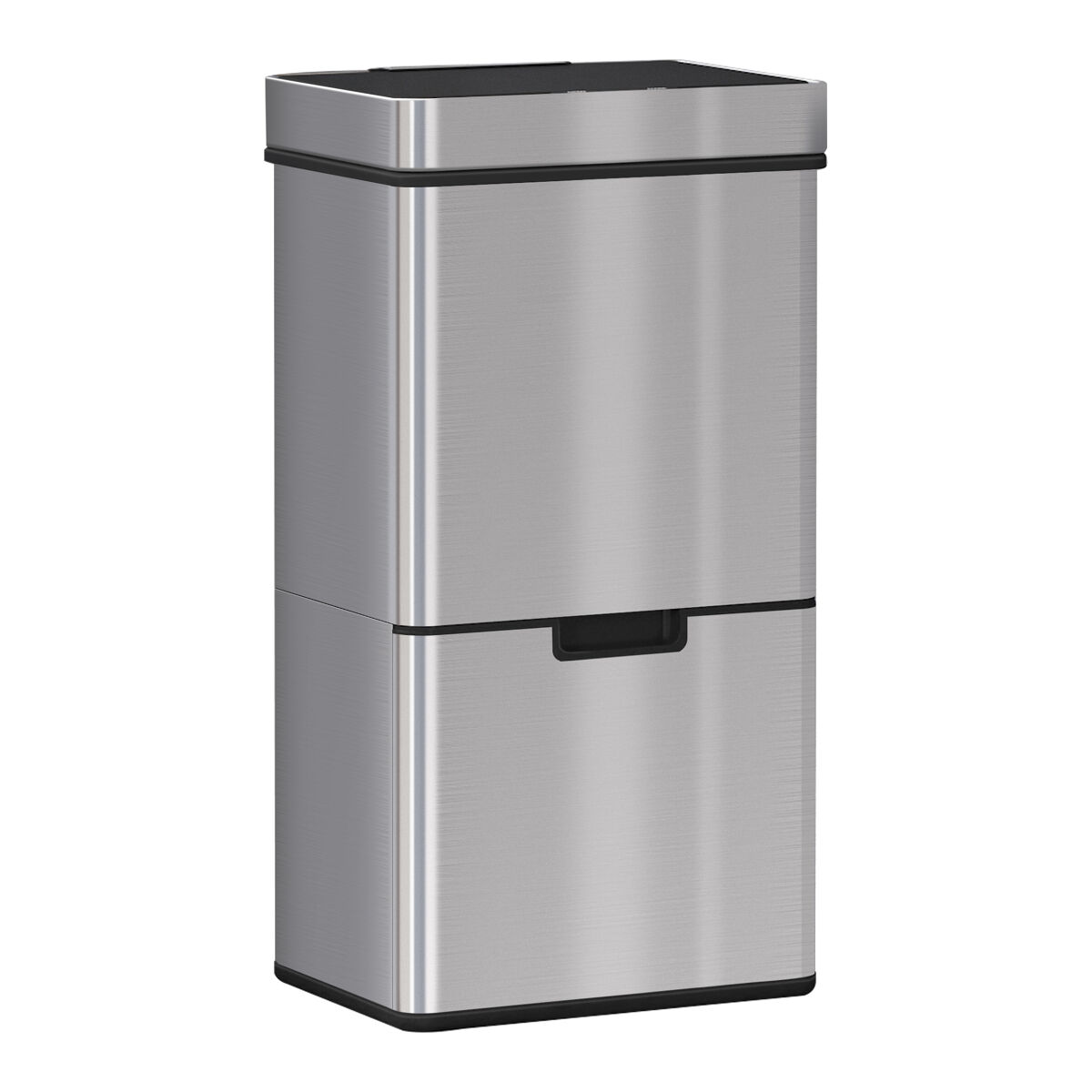 Cubo de Basura Acero inoxidable, plástico ABS HOMCOM