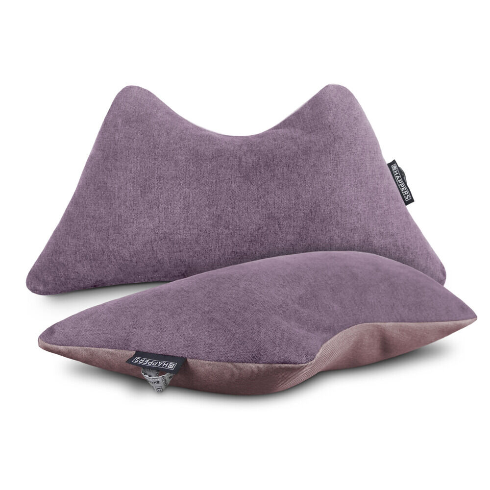 Cojín multiusos morado lumbar, cervical, para las piernas y para lectura. pack de 2 unidades happers