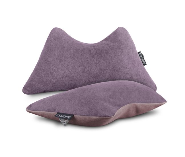 Cojín multiusos morado lumbar, cervical, para las piernas y para lectura. pack de 2 unidades happers