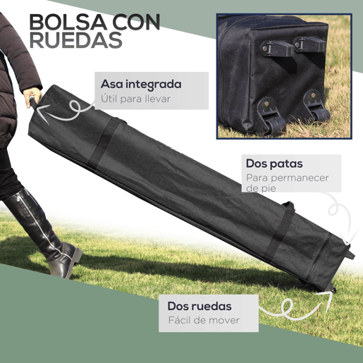 Outsunny Tenda Dobrável 2,5x2,5x2,68cm Tenda de Jardim com Proteção UV 50+ Altura Ajustável com 4 Sacos de Areia e Bolsa de Transporte para Acampamento Festas Pátio Verde Escuro Outsunny Tenda Dobrável 2,5x2,5x2,68cm Tenda de Jardim com Proteção UV 50+ Altura Ajustável com 4 Sacos de Areia e Bolsa de Transporte para Acampamento Festas Pátio Verde Escuro