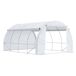 Invernadero de Túnel PE, Acero Galvanizado Outsunny Invernadero de Túnel PE, Acero Galvanizado Outsunny Blanco