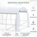 Invernadero de Túnel PE, Acero Galvanizado Outsunny Invernadero de Túnel PE, Acero Galvanizado Outsunny Blanco