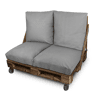 HAPPERS Almofada de chão multi-uso exterior Naylim Mate Cinza Claro 60x80 HAPPERS