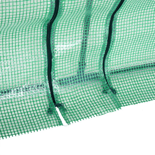 Outsunny Estufa de Jardim Terraço 270x90x90 cm Tipo Casa Tubo de Aço com 3 Janelas Estufa Pequena para Cultivo de Plantas Verde