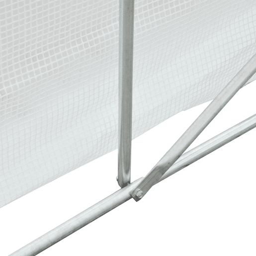 Outsunny Estufa Tipo Túnel 350x300x200 cm com Porta Enrolável 6 Janelas Estufa para Cultivo de Plantas Verduras Branco