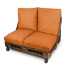 HAPPERS Almofada de chão multi-uso exterior Naylim Mate Laranja 60x80 HAPPERS