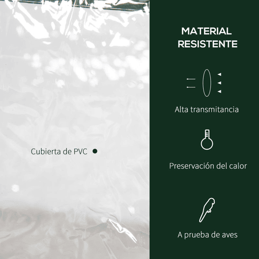 Outsunny Estufa de Jardim com 3 Prateleiras Metálicas e Porta Enrolável Estufa de Varanda Exterior para Cultivo de Plantas Flores 69x49x125cm Transparente