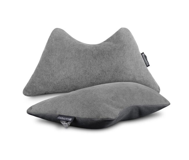 Cojín multiusos gris lumbar, cervical, para las piernas y para lectura. pack de 2 unidades happers