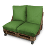 HAPPERS Almofada de chão multi-uso exterior Naylim Mate Verde 60x80 HAPPERS