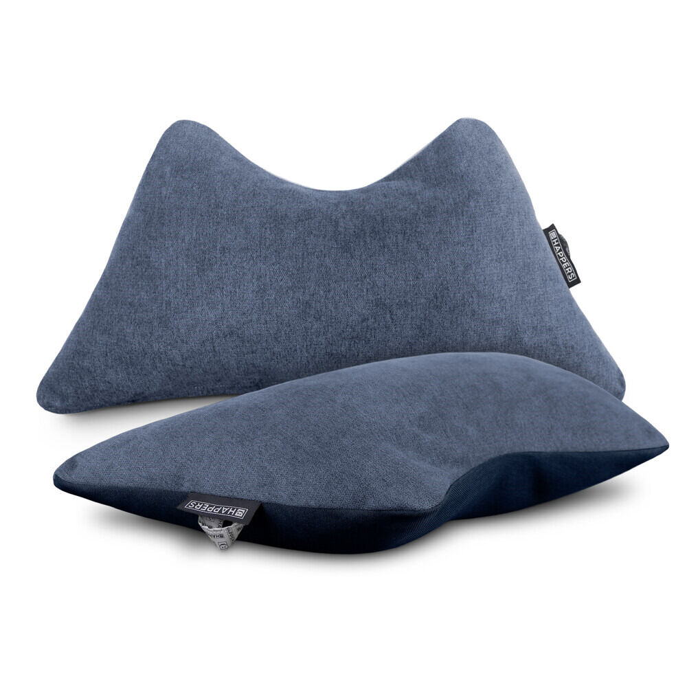 Cojín multiusos azul lumbar, cervical, para las piernas y para lectura. pack de 2 unidades happers