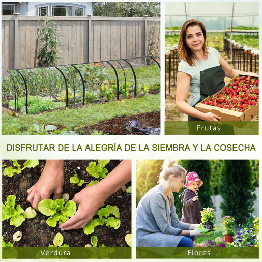 Outsunny Estufa 350x100x80 cm para Jardim Varanda Estufa Pequena para Cultivo de Plantas com 3 Janelas Estrutura de Aço e PVC Transparente e Verde