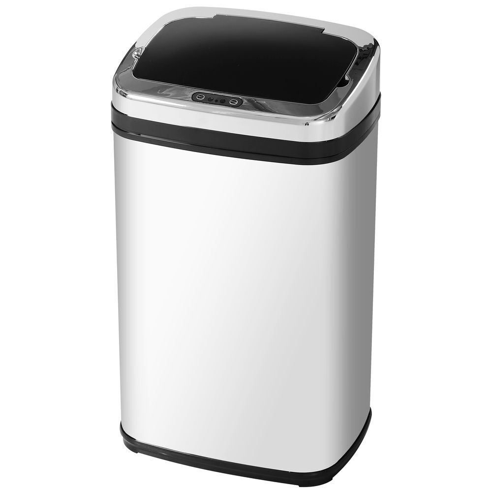 Cubo de Basura Acero Inoxidable, ABS HOMCOM