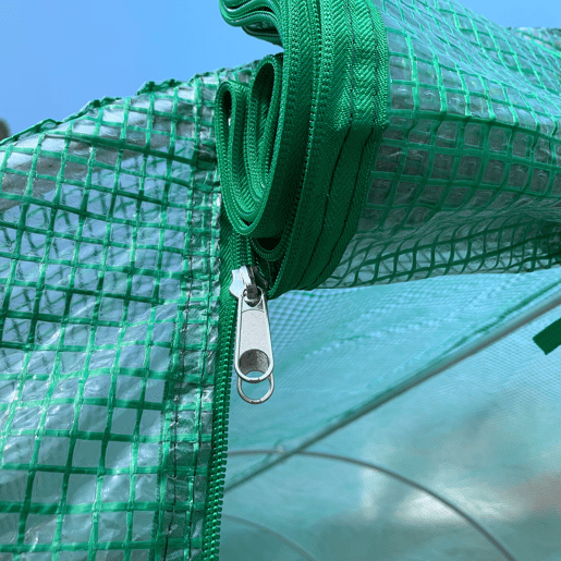 Outsunny Estufa Tipo Túnel 400x200x200cm Estufa de Túnel com Portas Enroláveis e 6 Janelas Cobertura de PE 140 gm² Estrutura de Metal para Cultivo de Plantas Verduras Verde