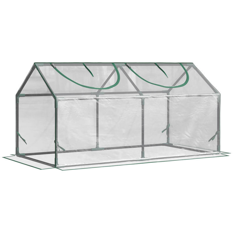 Invernadero de Terraza Acero, PVC Outsunny