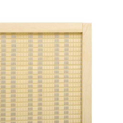 HOMCOM Biombo de 4 Painéis Dobrável 180x180 cm Separador de Ambientes Divisor de Habitação Tecido a Mão de Bambu e Fio de Algodão Decoração Elegante para Sala de Estar Madeira
