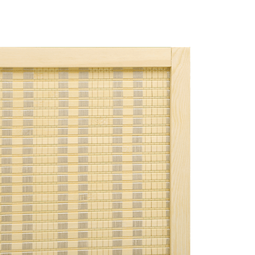HOMCOM Biombo de 4 Painéis Dobrável 180x180 cm Separador de Ambientes Divisor de Habitação Tecido a Mão de Bambu e Fio de Algodão Decoração Elegante para Sala de Estar Madeira