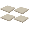 Outsunny Conjunto de Almofadas para Cadeiras 47x47x7 cm Conjunto de 4 Peças Almofadas para Cadeiras de Jardim Impermeáveis e com Proteção UV 50+ para Interior e Exterior Bege
